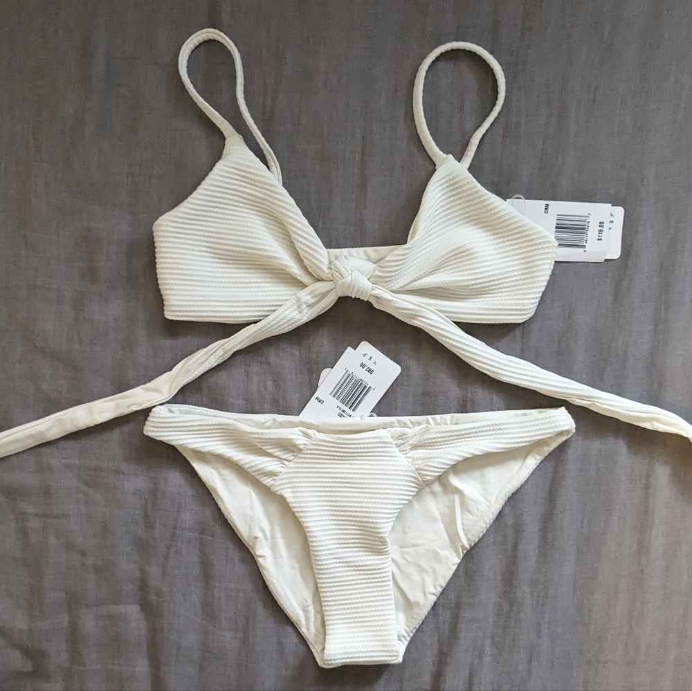 L*Space Chloe Sol Bikini Set Cream Rib